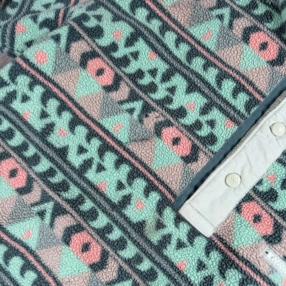 Mens Columbia Helvetia Aztec Half Snap Fleece Pullover Patterned Medium - Picture 4 of 6